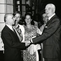 Vittorio Cini avec ses filles Yana et Ylda